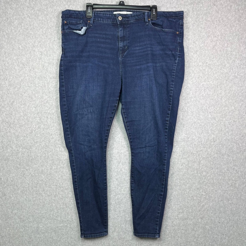 Levi's Jeans Women's 41x28 Blue Denim Skinny Mid Rise Stretch‎ 35x30 Tag